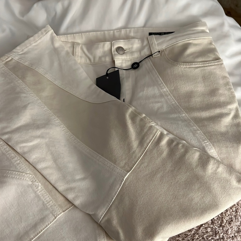 Alexander Mcqueen Patched Cropped Jean